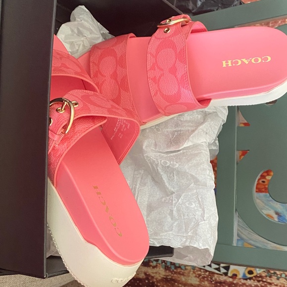 Coach Women's Coral Slide Sandals - Picture 3 of 5